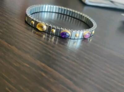NOMINATION 750/18K Yellow gold S.Steel Cabochon Stretchable Bracelet