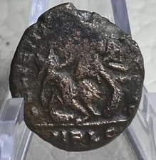 Authentic Ancient Roman Coin 353-354 AD Constantius II Soldier Spearing Horseman