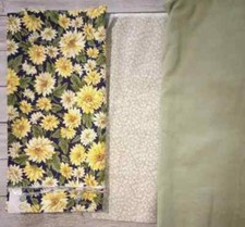 green flower 3pc fun fabric length 40,43,23 inch new