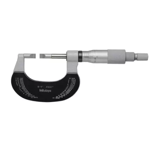 MITUTOYO 122-151-10 Mechanical Blade Micrometer,0 in to 1 in 785TH6