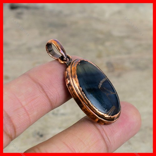 Mothers day Deal Pietersite Gemstone Ethnic Electroformed Pendant Jewelry Copper - Picture 5 of 6