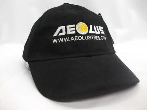 Aeolus Tires Hat Black Hook Loop Baseball Cap w/ Tag