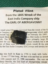 Small Flint for Sea Service or EIC PISTOL recoverd from 1805 ShipWreck    A