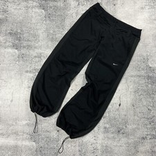 00s Vintage Nike Dri Fit Womens Black Baggy Nylon Pants size M