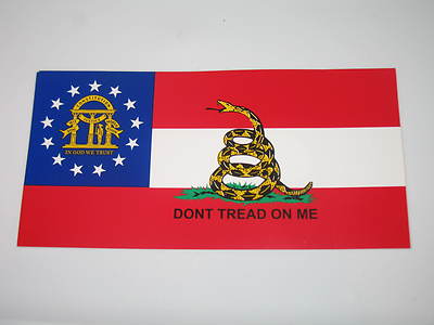 Wholesale Lot of 6 Georgia Gadsden Dont Tread On Me Decal Bumper Sticker