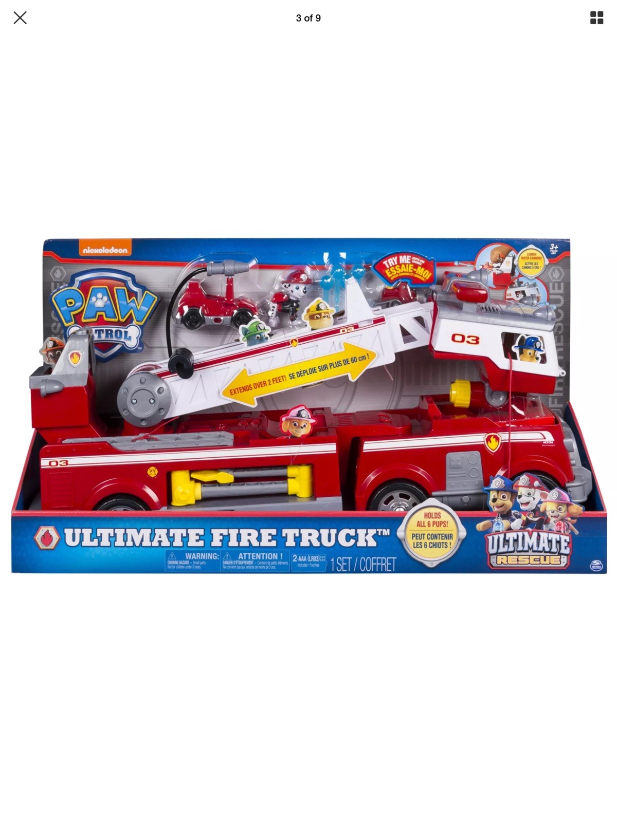 paw patrol fire truck with 50 balls playhouse