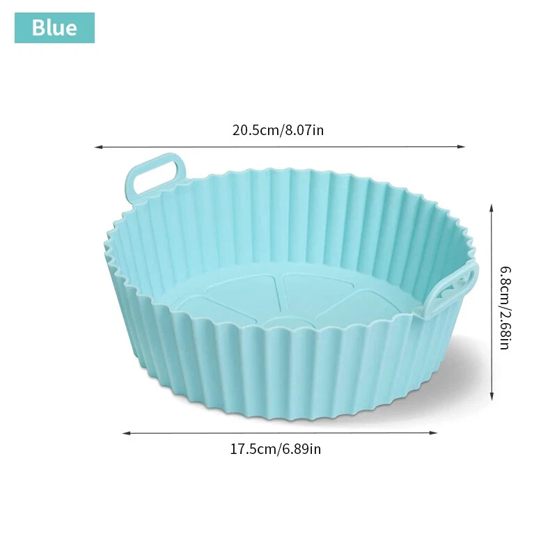 Air Fryer Silicone Pot Round Reusable Air Fryers Oven Baking Tray