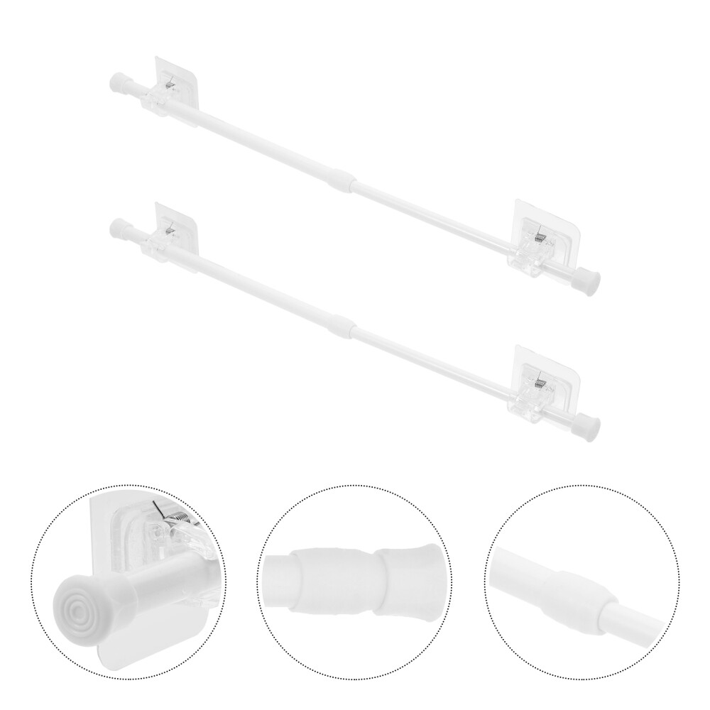 2 Sets Short Tension Rod Short Shower Rod Shower Curtain Rod eBay