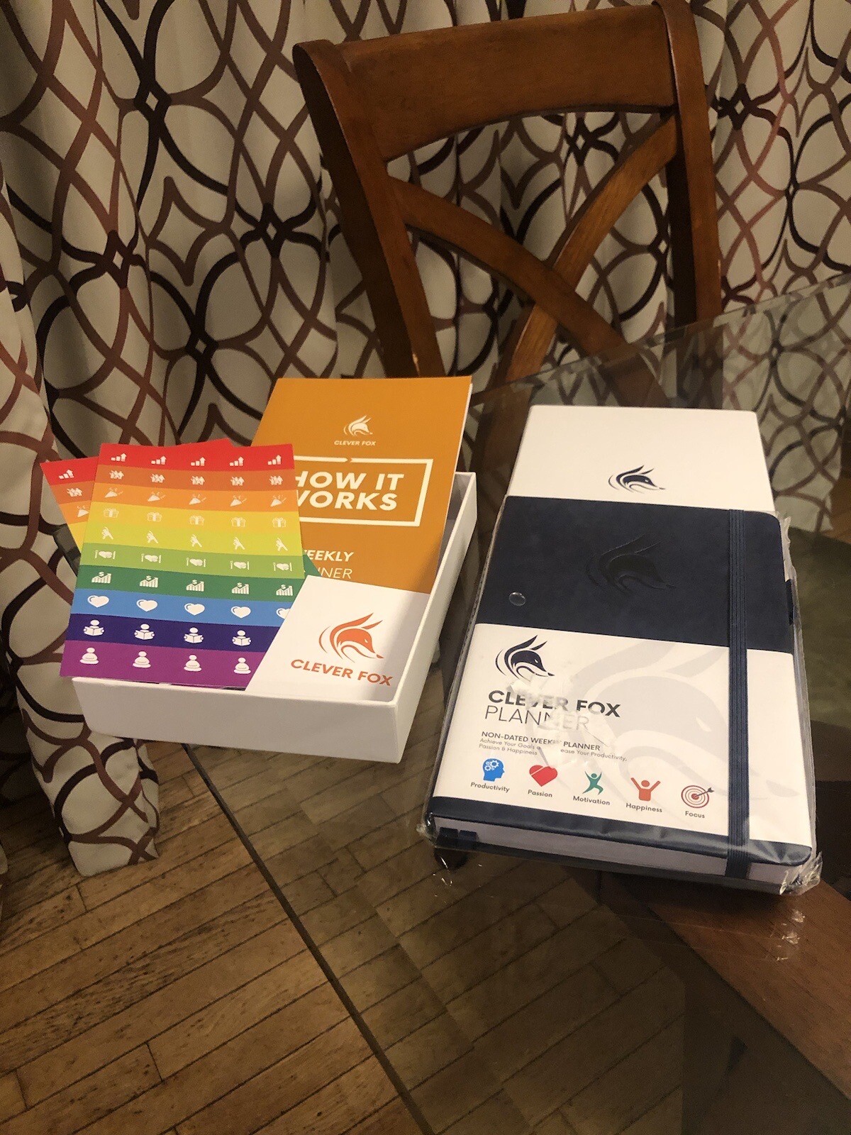 Clever Fox Non-Dated Weekly Planner,  New in Box 