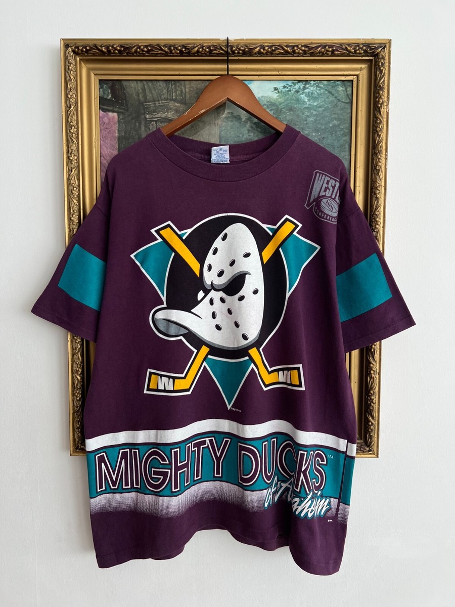 Vintage 90s Mighty Ducks of Anaheim NHL T-shirt | eBay Vintage 90s Mighty Ducks of Anaheim NHL T-shirt | eBay