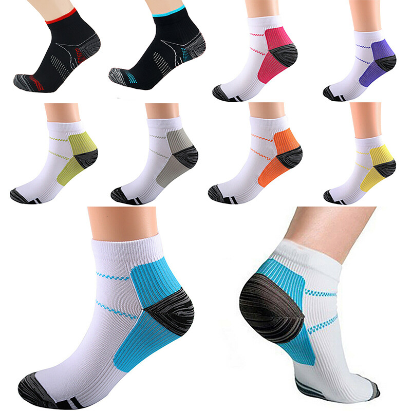 Compression Socks Mens Womens Plantar Fasciitis Arch Ankle Running Support Socks-image