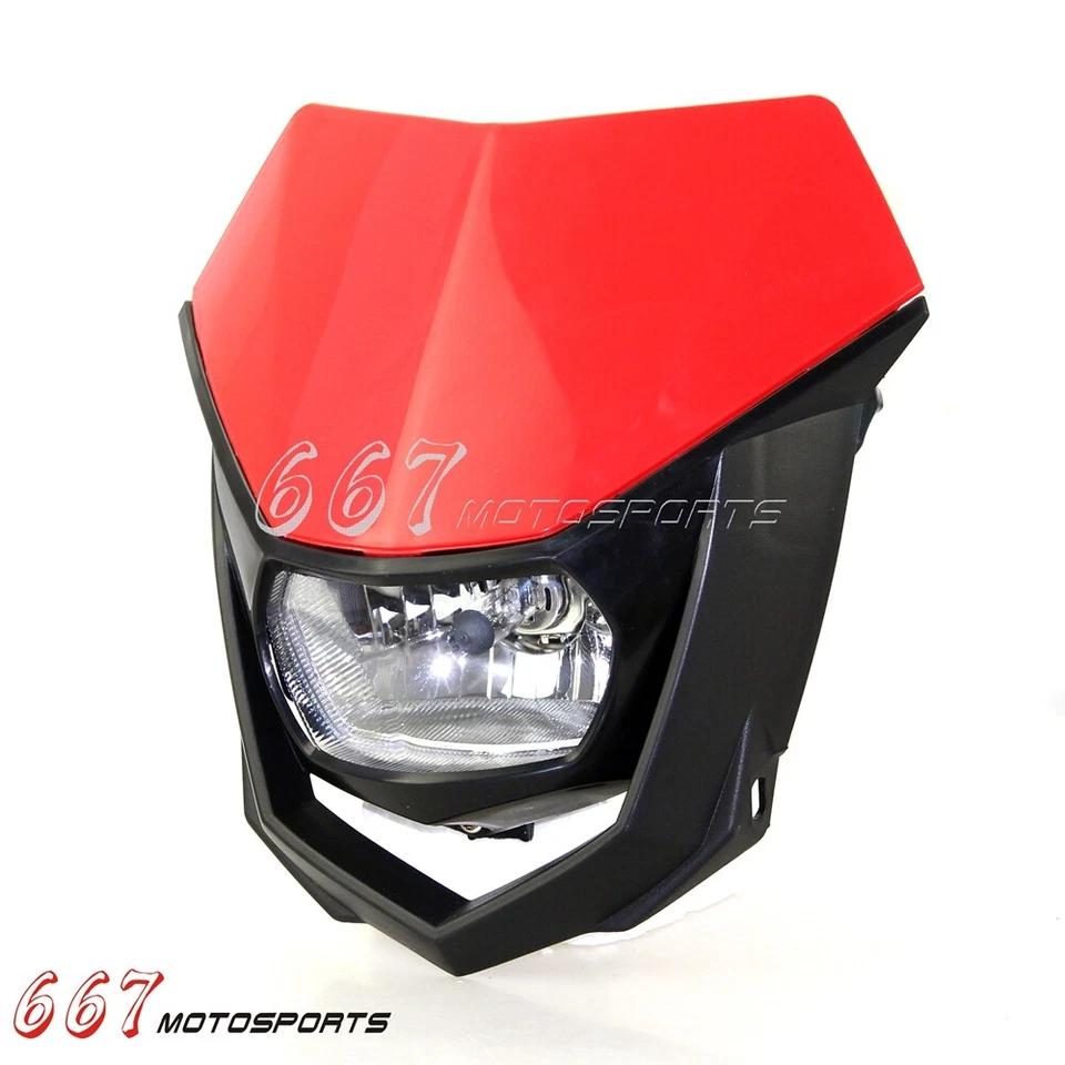 Motocross Headlight Kit For Honda CR125R CR250R CRF125 CRF230F CRF250 CRF450R - Image 3 of 4