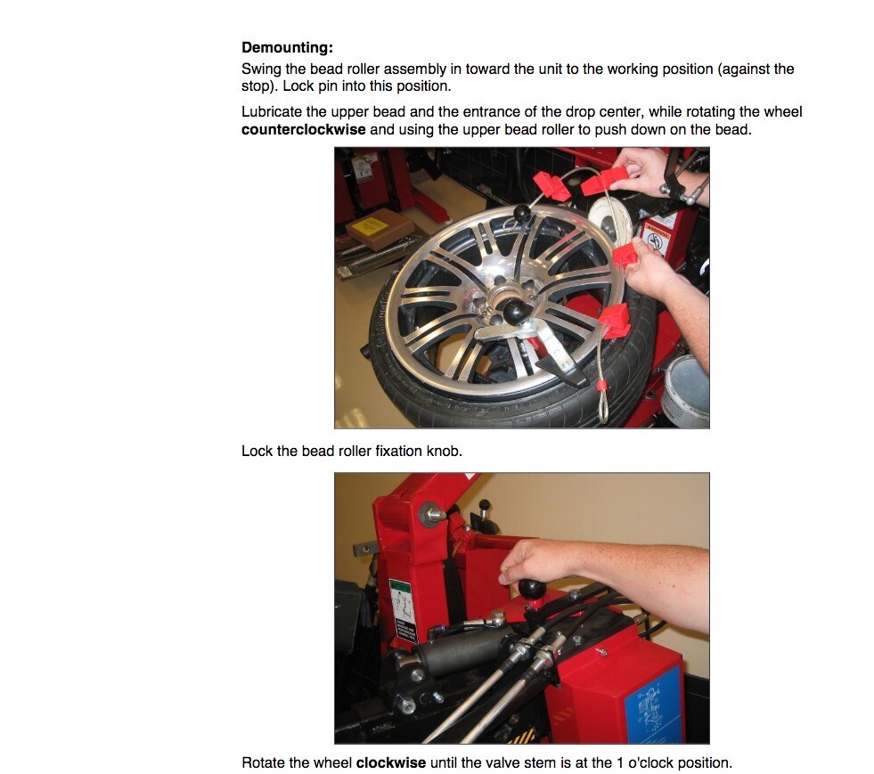 HUNTER TC3500/TC3700 SERIES TIRE CHANGER OPERATING INSTRUCTIONS MANUAL