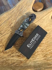 Wolf Stare ElitEdge Liner A/O Folding Knife 3.75" Stainless Steel Tanto Blade 