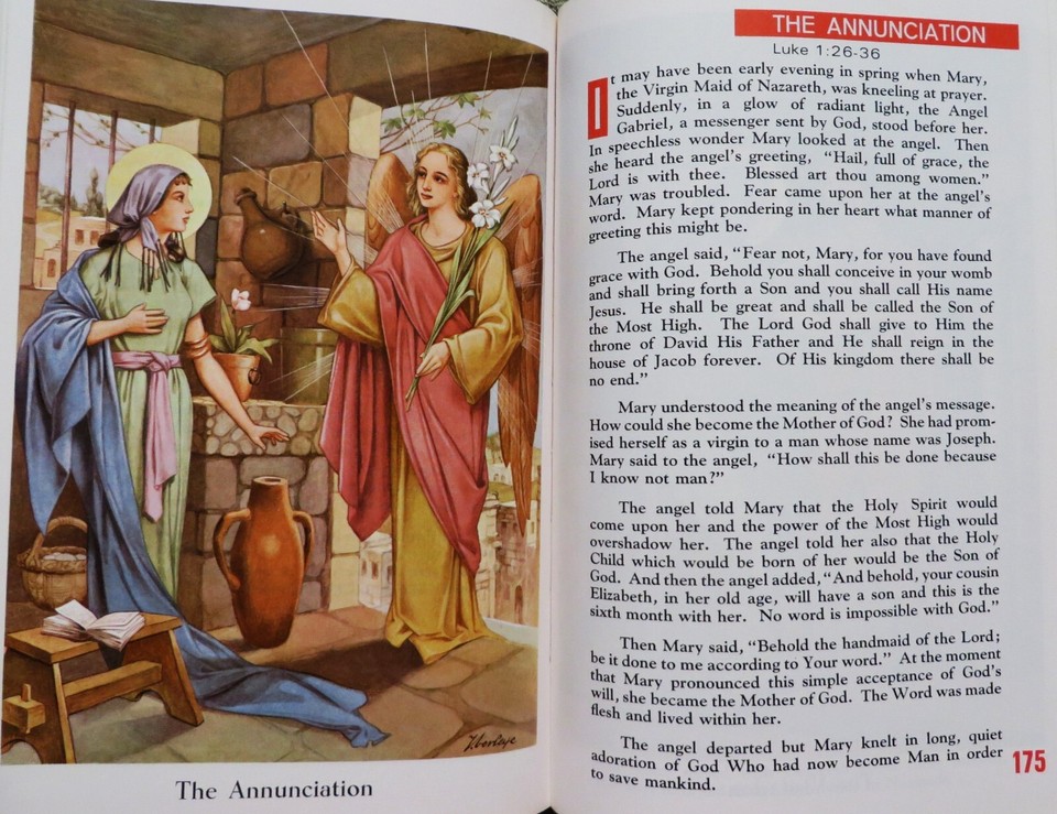 1983 The Catholic Children’s Bible Belgium Illustrated Gold Tipped