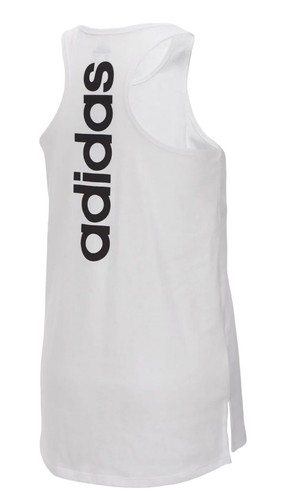 NWT Girls Adidas White w/ Black Logo Tank Top (Size 6) - Picture 2 of 8