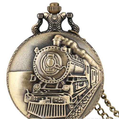 Watch Bronze Movement Van Car Pocket Steampunk Necklace Chain Watches Quartz - Picture 8 of 34