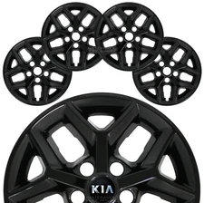 4 fits Kia Soul 2020-2025 Black 16" Wheel Skins Hub Caps Full Covers Alloy Rims