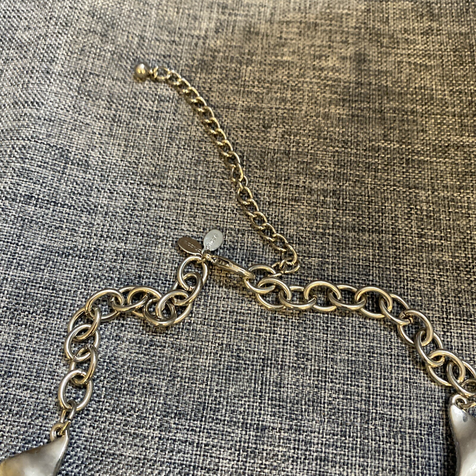 CHICO’S Shiny Silvertone Statement Adjustable Nec… - image 6