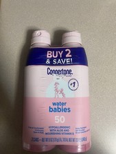 Coppertone Sunscreen Water Babies Lotion Spray 50spf 6oz ea EXP 01/2025 2 pack