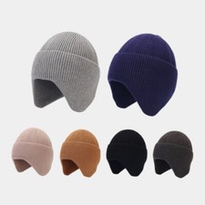 Uomo Inverno Berretto Maglia Paraorecchie Cappello Morbido Caldo Teschio Outdoor