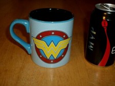  DC COMICS  WONDER WOMAN LOGO, Ceramic Coffee Cup / Mug, VINTAGE