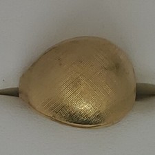 Sterling Silver .925 14kt Gold Clad Ring Textured