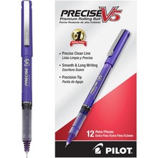PILOT Precise V5 Stick Liquid Ink Rolling Ball Stick Pens, Extra Fine Point