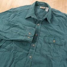 vtg FIVE BROTHER chamois flannel work camp shirt XL distressed usa green