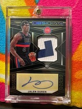 2022-23 Panini Obsidian Jalen Duren GOLD RC RPA 09/10 Rookie Auto Pistons