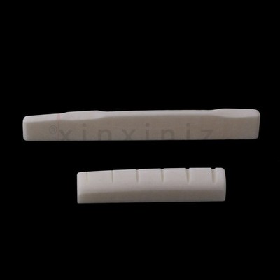 Set of SIGMA Guitar Real Bone Bridge Slotted Saddle and Nut #iw