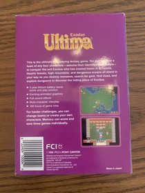 NES Nintendo Ultima Exodus CIB