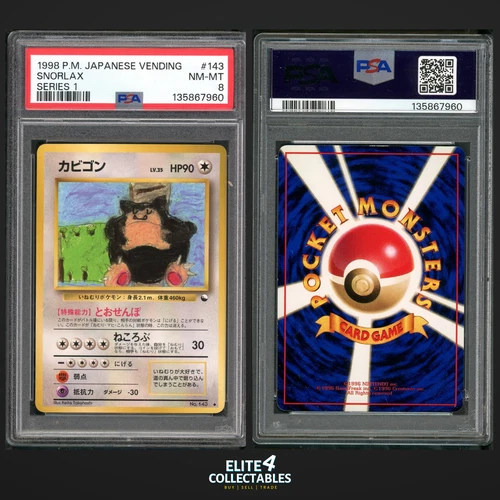 Snorlax 143  - PSA 8 (Series 1 Vending)