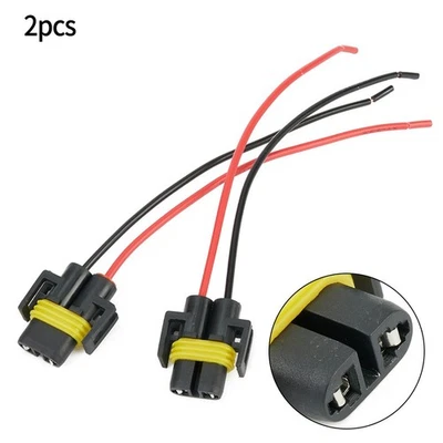 Long Lasting Performance H11 H8 Female Connector Wiring Harness 2pcs Pack - Image 1 of 4