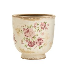 7.5in. Tuscan Ceramic Floral Print Planter