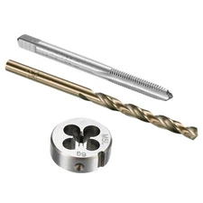 M5 x 0.8 Left Hand Thread Milling Tap and Round Die and 4.2mm Drill Bit Set