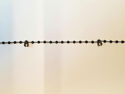 Vertikaljalousie schwarz unten Stabilisierungskette für 89 mm (3,5'') breite Lamellen