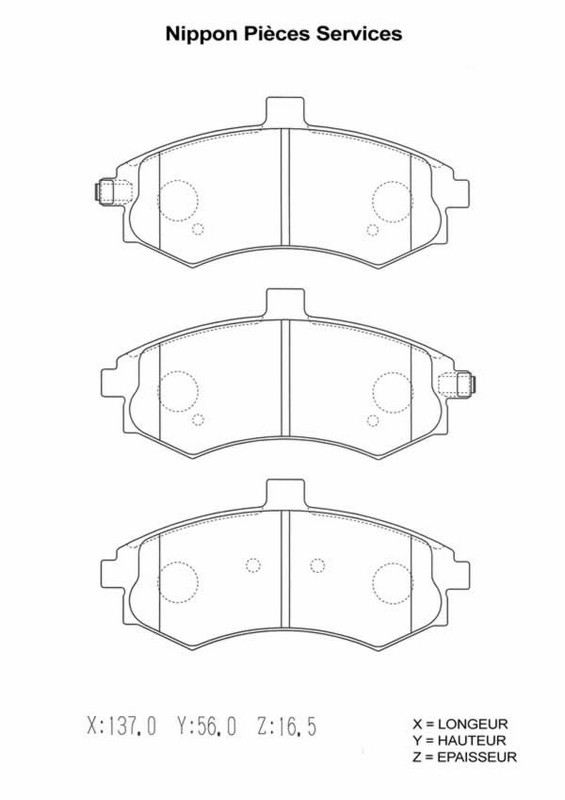 Plaquettes de frein avant pour Hyundai 581012DA40 garnitures céramique