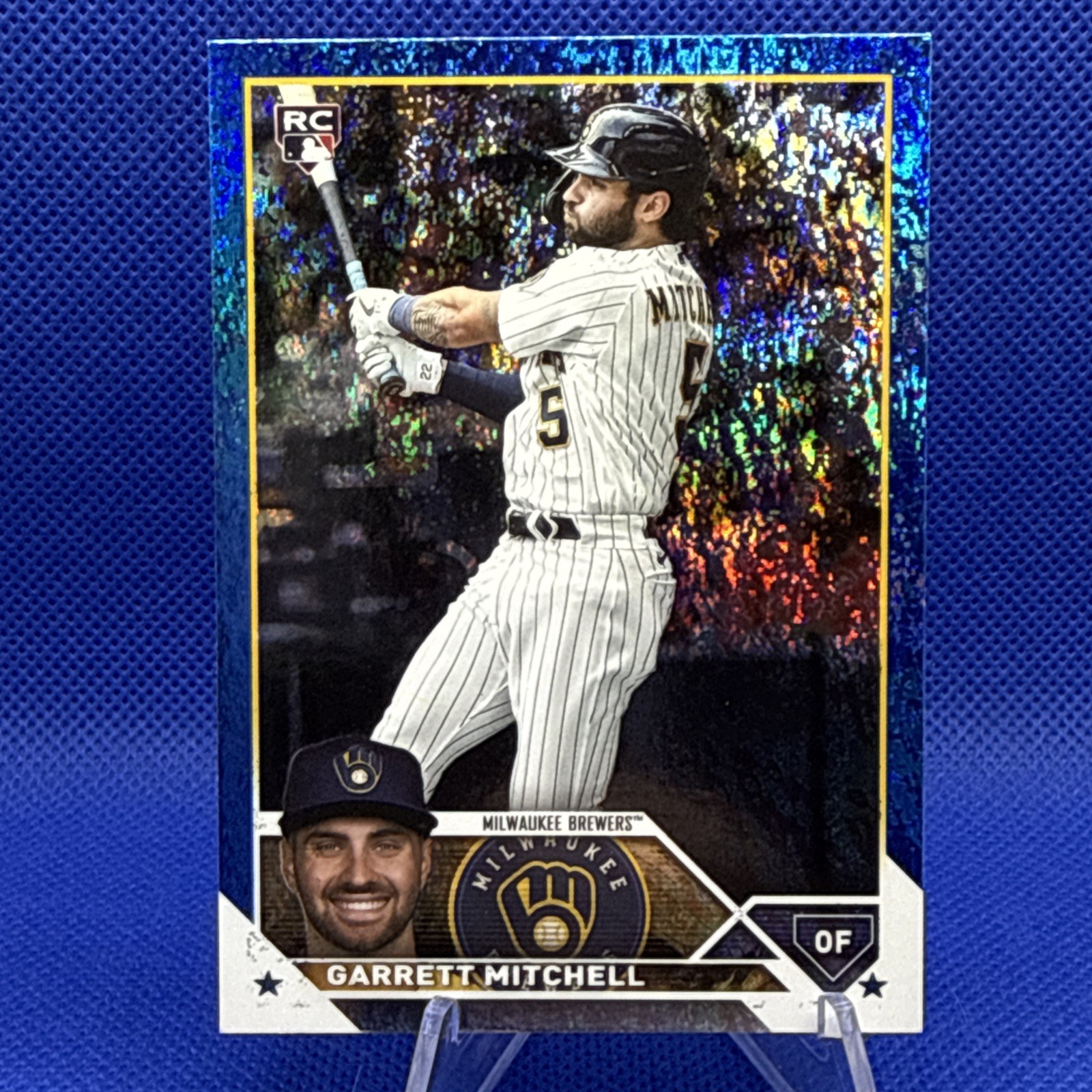2023 Topps Series 2 Garrett Mitchell 359 Blue Foil #’d 947/999 Milwaukee Brewers