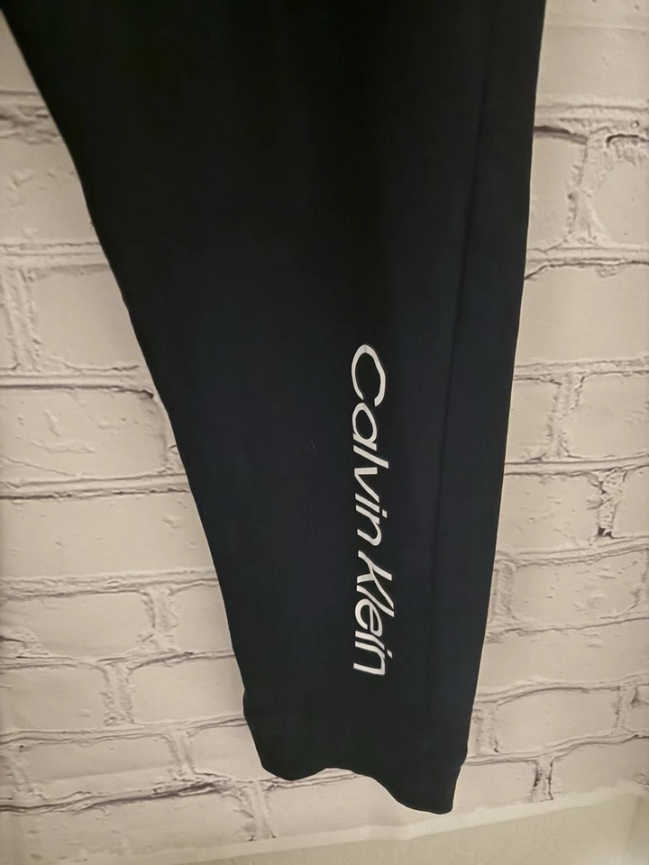Calvin Klein Joggers Azul Oscuro Elásito Cintura Cordón LOGO NUEVO SIN ETIQUETAS Para Mujer XL Foto 2 de 4