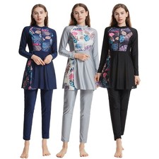 Women Modest Burkini Muslim Swimwear Full Cover Swimsuit Islamic Swim Costume UK