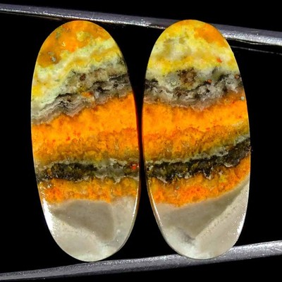 25.80Cts Natural Bumble Bee Jasper Oval Cabochon loose Gemstone 12x26x4mm