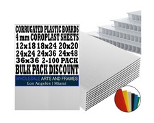 Corrugated Plastic Board 18x24 100Pack White Coroplast Sheets 18x24 Coroplast...