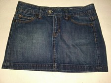 Gap 1969 Denim Mini Skirt Women's Size 8 Blue Button Fly Jean Skirt