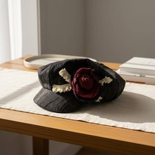 Rosen-Baskenm&uuml;tze alltagstauglich Blumen-Baskenm&uuml;tze klassisch f&uuml;r Streetwear