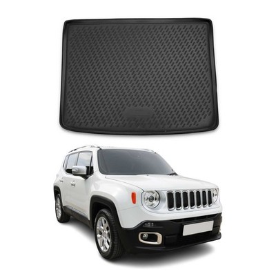 OMAC Cargo Mats Liner for Jeep Renegade 2015-2024 Waterproof TPE Black