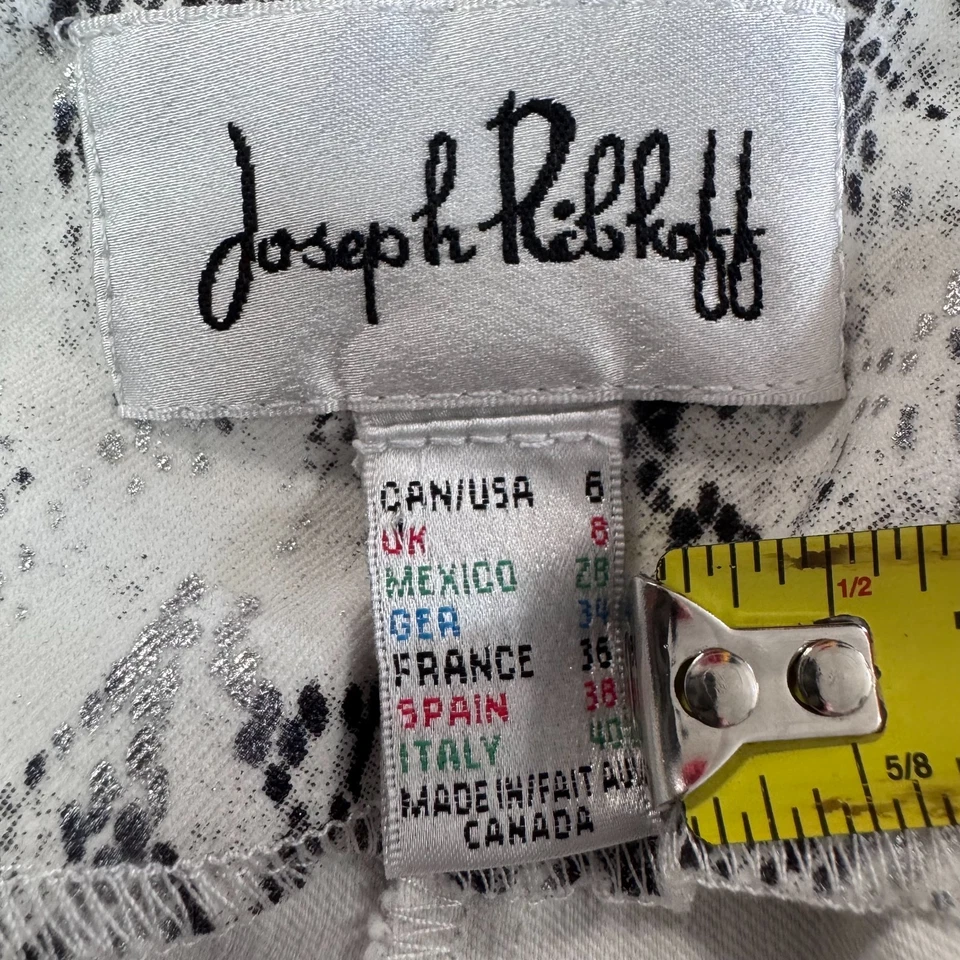 Joseph Ribkoff Leggings Noche Club Fiesta Pantalones Ajustados Para Mujer - Talla 6 Mármol Blanco Foto 2 de 4