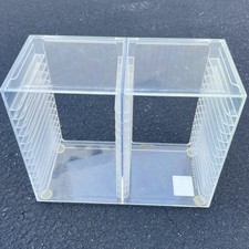 Vintage 1993 U.S. Acrylic Stackable CD Holder Organizer Rack 06101 Clear USA