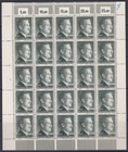 Germany Third Reich 1942 1RM Hitler bottle green MNH** sheet of 25 SG799a