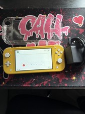 Nintendo Switch Lite Yellow Handheld Console with Charger and Accessories
